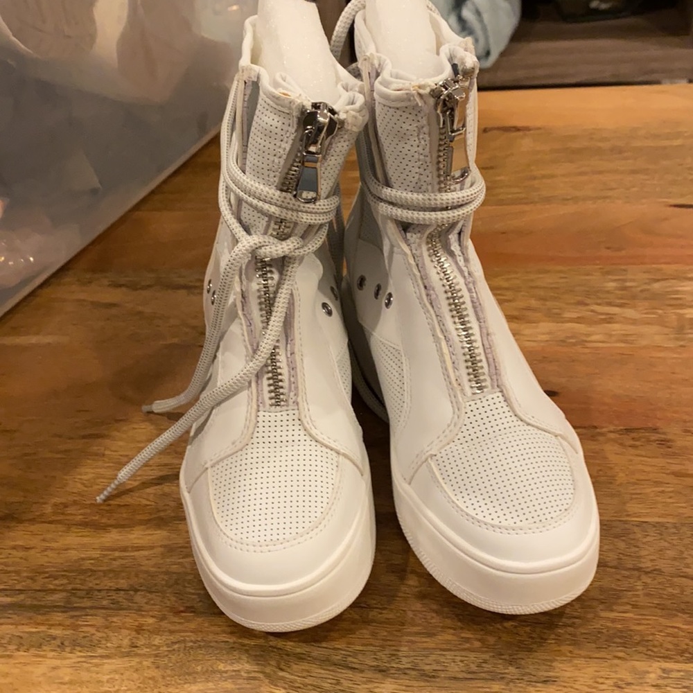 Steve Madden Wedge White Leather Boot - image 2